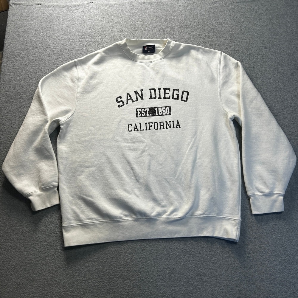 Freeway Exchange Sweatshirt Mens XL White San Diego California Crewneck Pullover